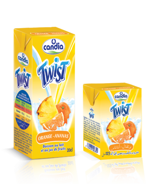 produit candia algérie Twist Orange Ananas
